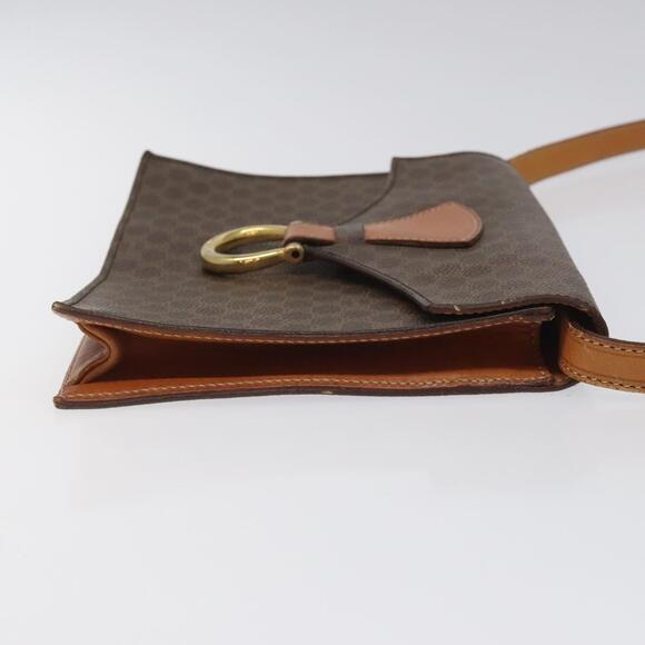 CELINE Macadam Canvas Shoulder Bag Pvc Leather Brown Gold - Picture 4 of 13